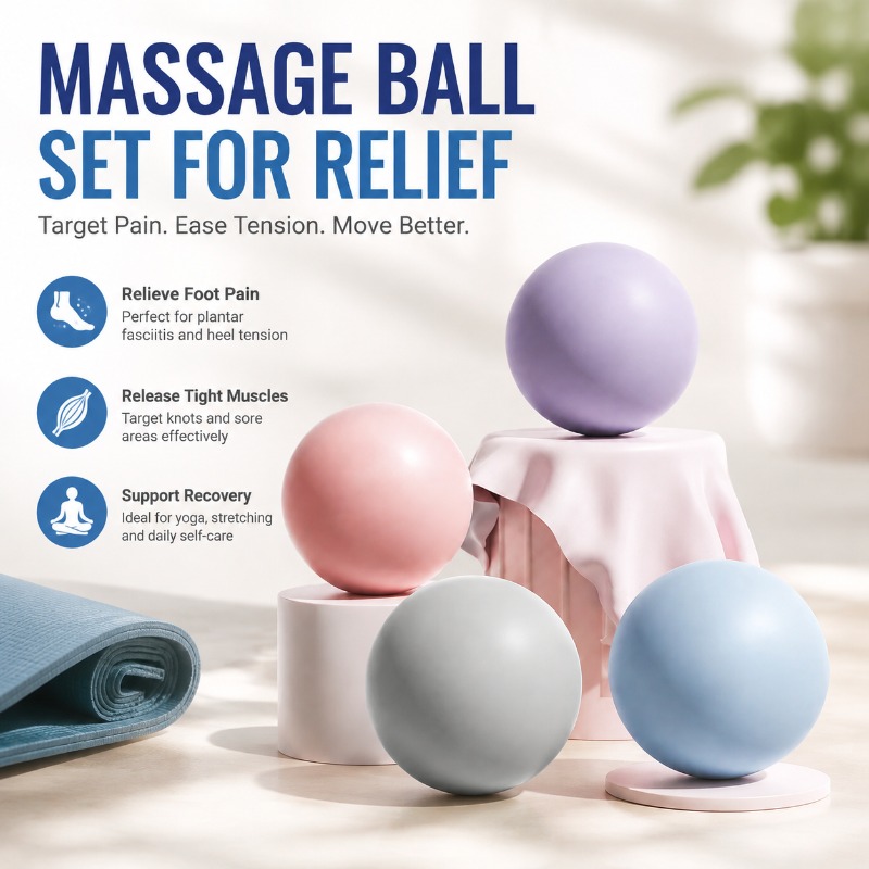 Pilates Toning Ball - Silicone Fitness Fascia Ball Solid Massage