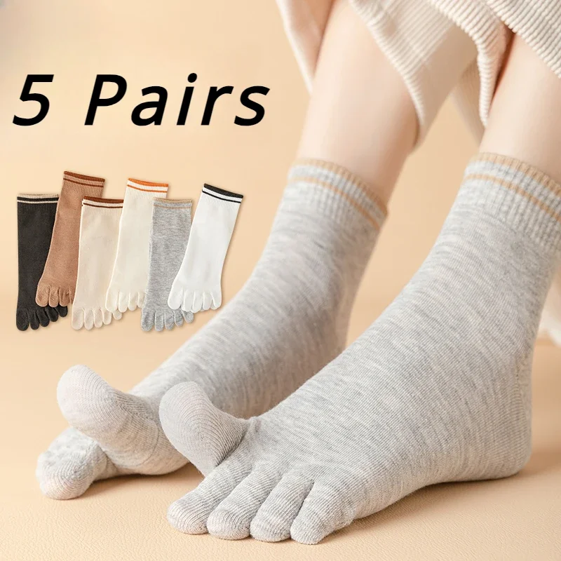 Youtube Yoga Pilates - 1/5 Pairs Women Cotton Five Finger