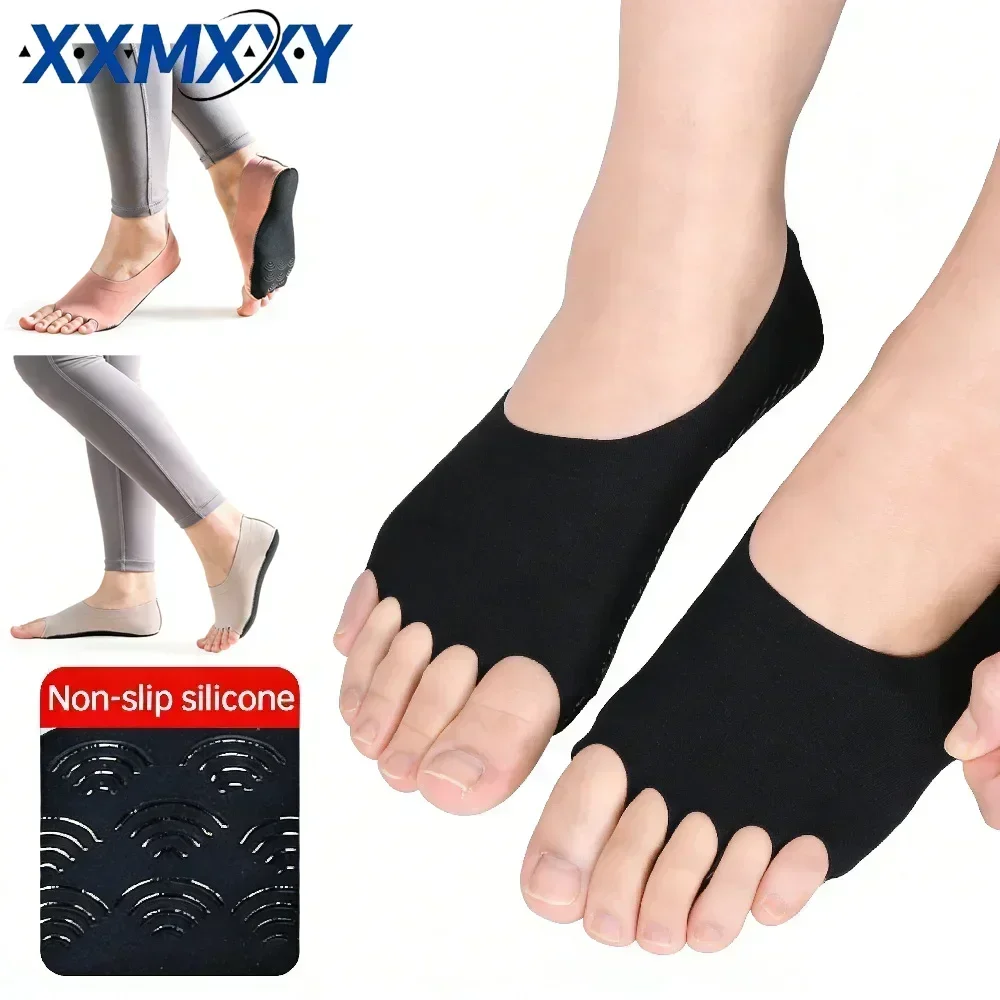 Pilates Yoga Training - 1Pair Toeless Yoga Pilates Socks, Non