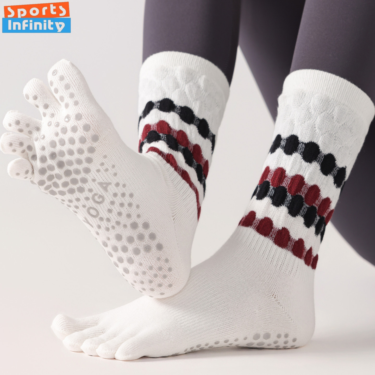 Pilates Yoga &A - Fashion Five Finger Yoga Socks Anti