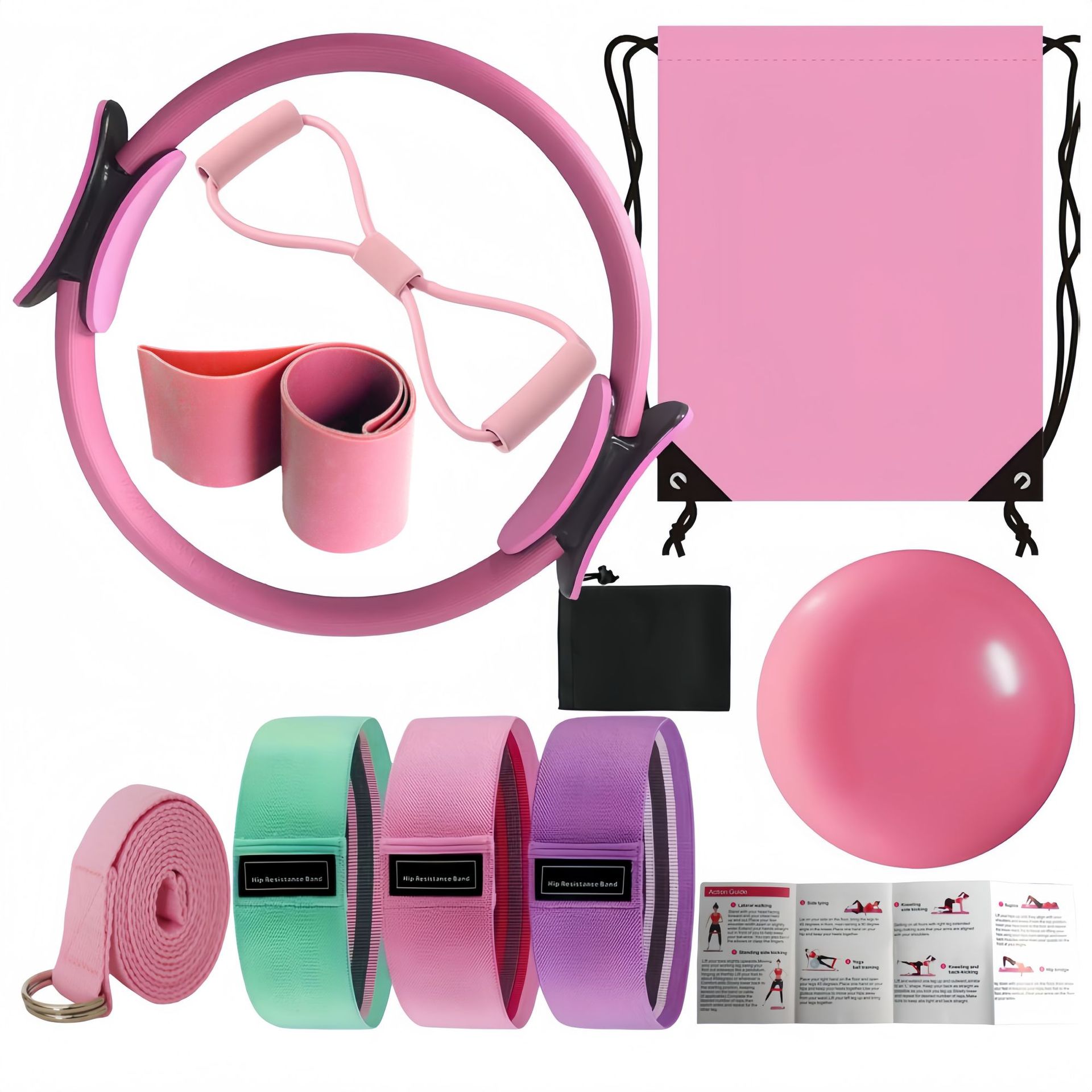Pilates Yoga Resistance Ring - New Yoga Pilates Combination 10-piece Set