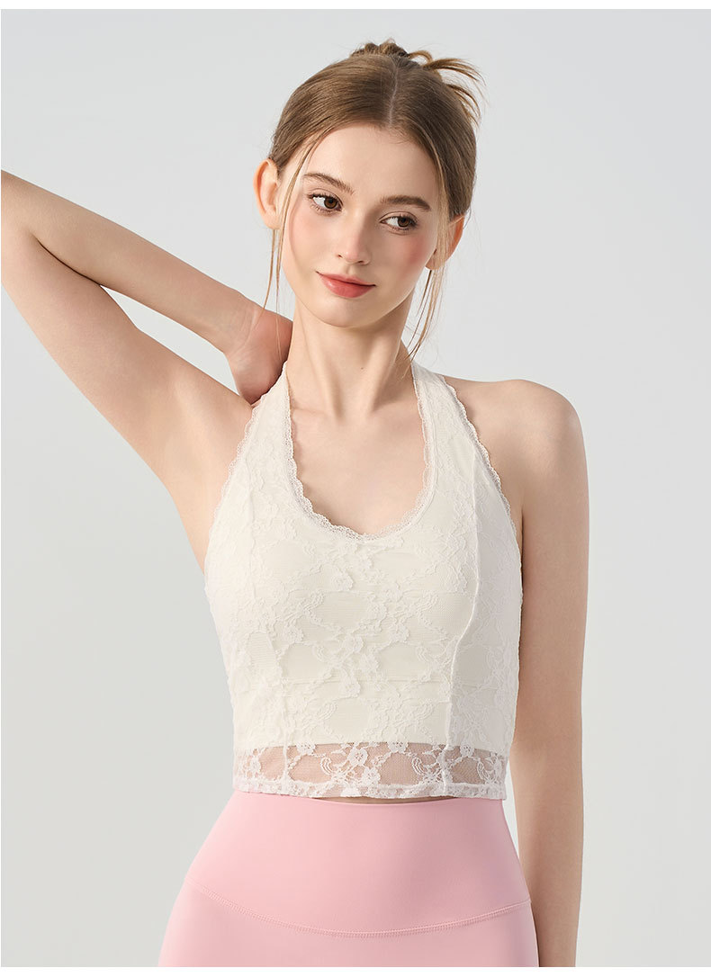Pilates Yoga Training - Sexy Woman Halter V-neck Lace With