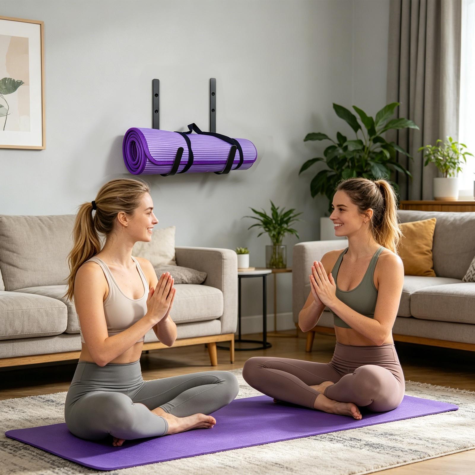 Pilates Yoga Room - Yoga Mat Wall Mount Foam Roller