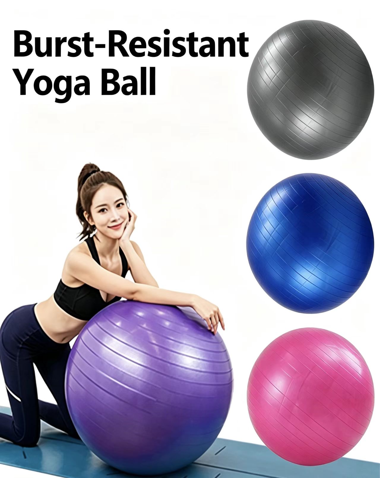 Thickened PVC Yoga Ball/Pilate - Pilates Yoga Pregnancy review and price