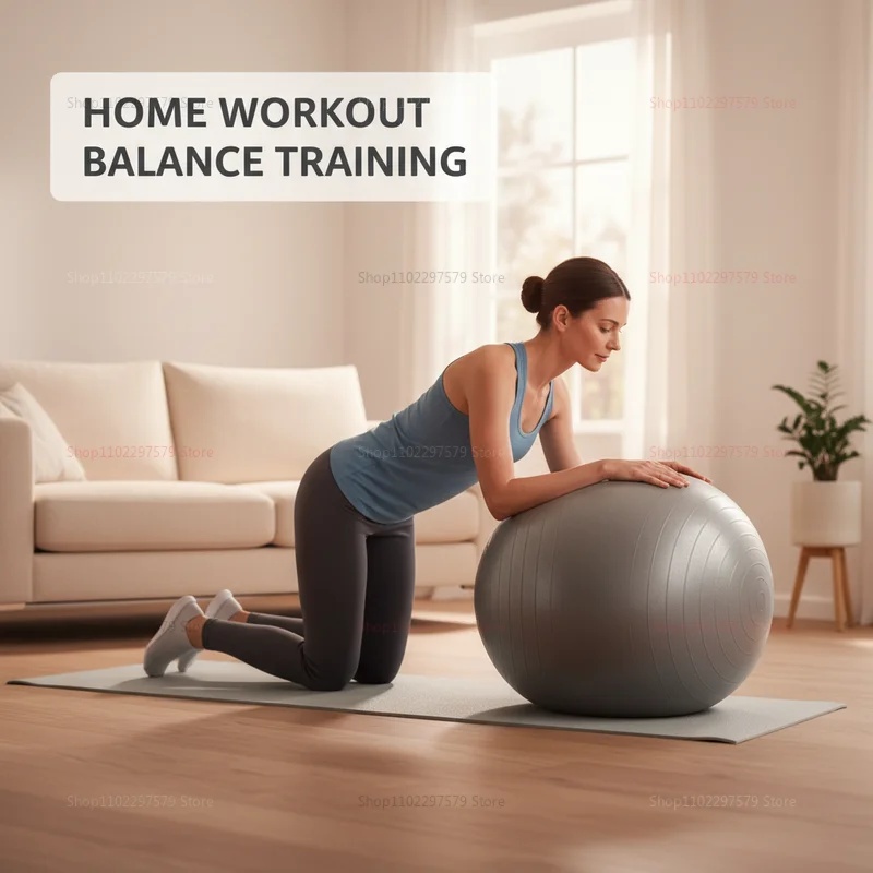 Anti-Burst Yoga Ball with Pump - Pilates Toning Ball review and price