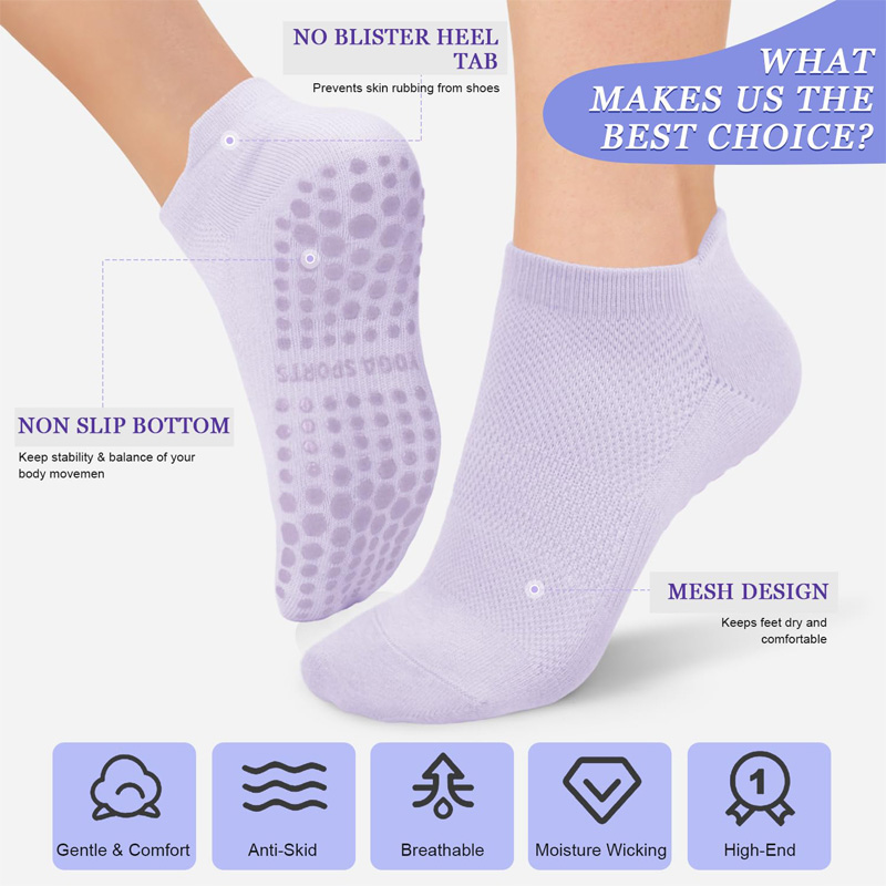 3 Pairs Yoga Socks for Women B - Youtube Yoga Pilates review and price