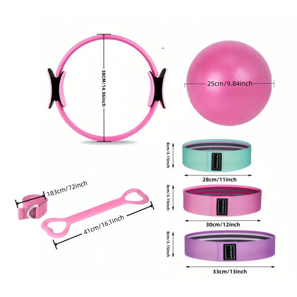 8-piece Pilates Ring Ring Set  - Pilates Yoga Resistance Ring review and price