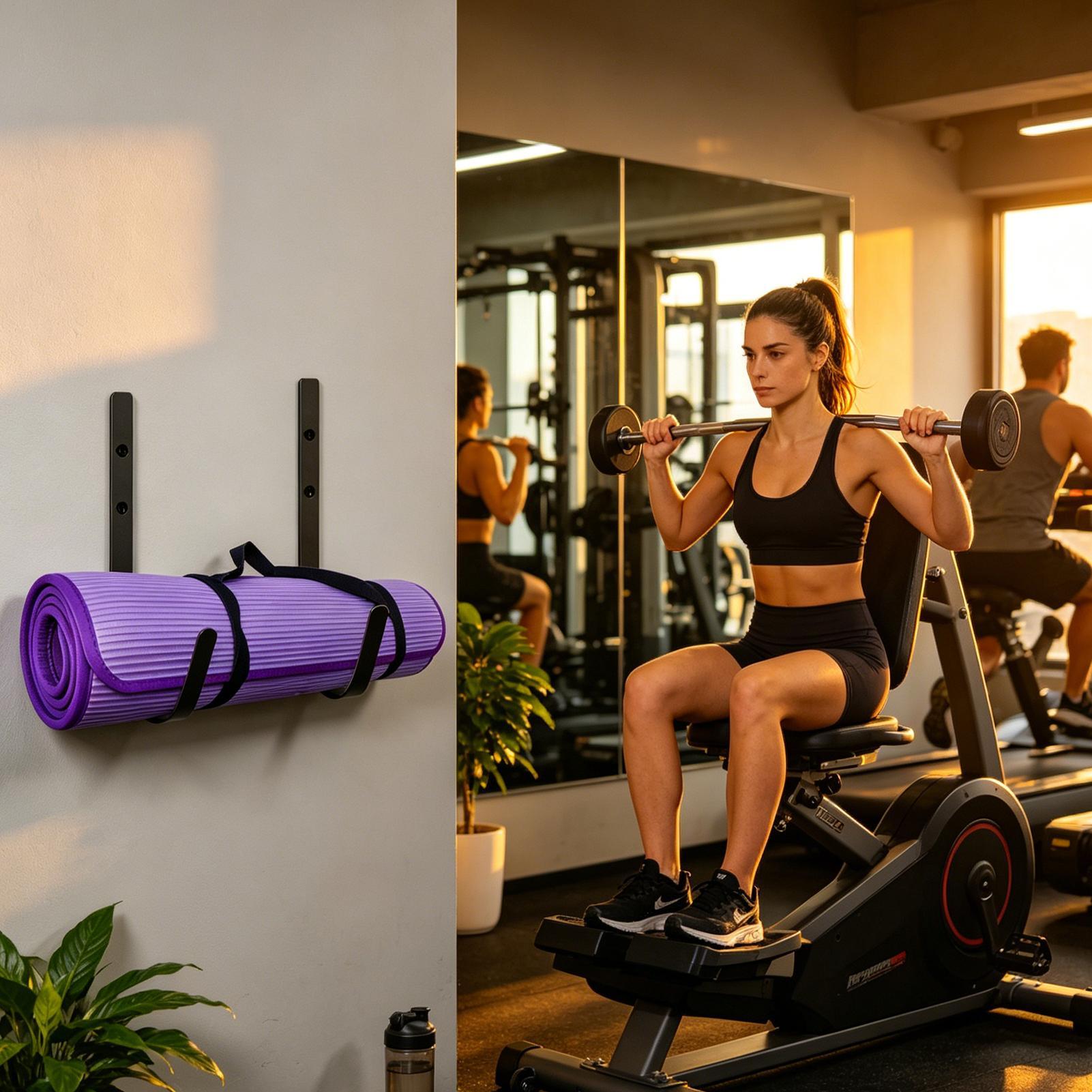Yoga Mat Wall Mount Foam Rolle - Pilates Yoga Room review and price