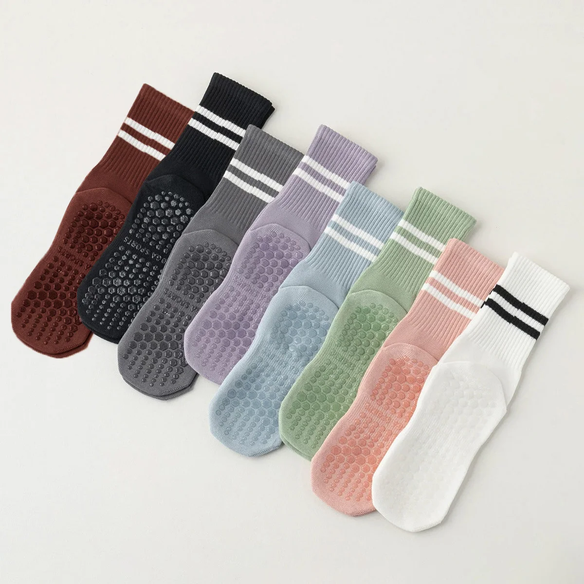 3 Pairs Long Yoga Socks with G - Youtube Yoga Pilates review and price