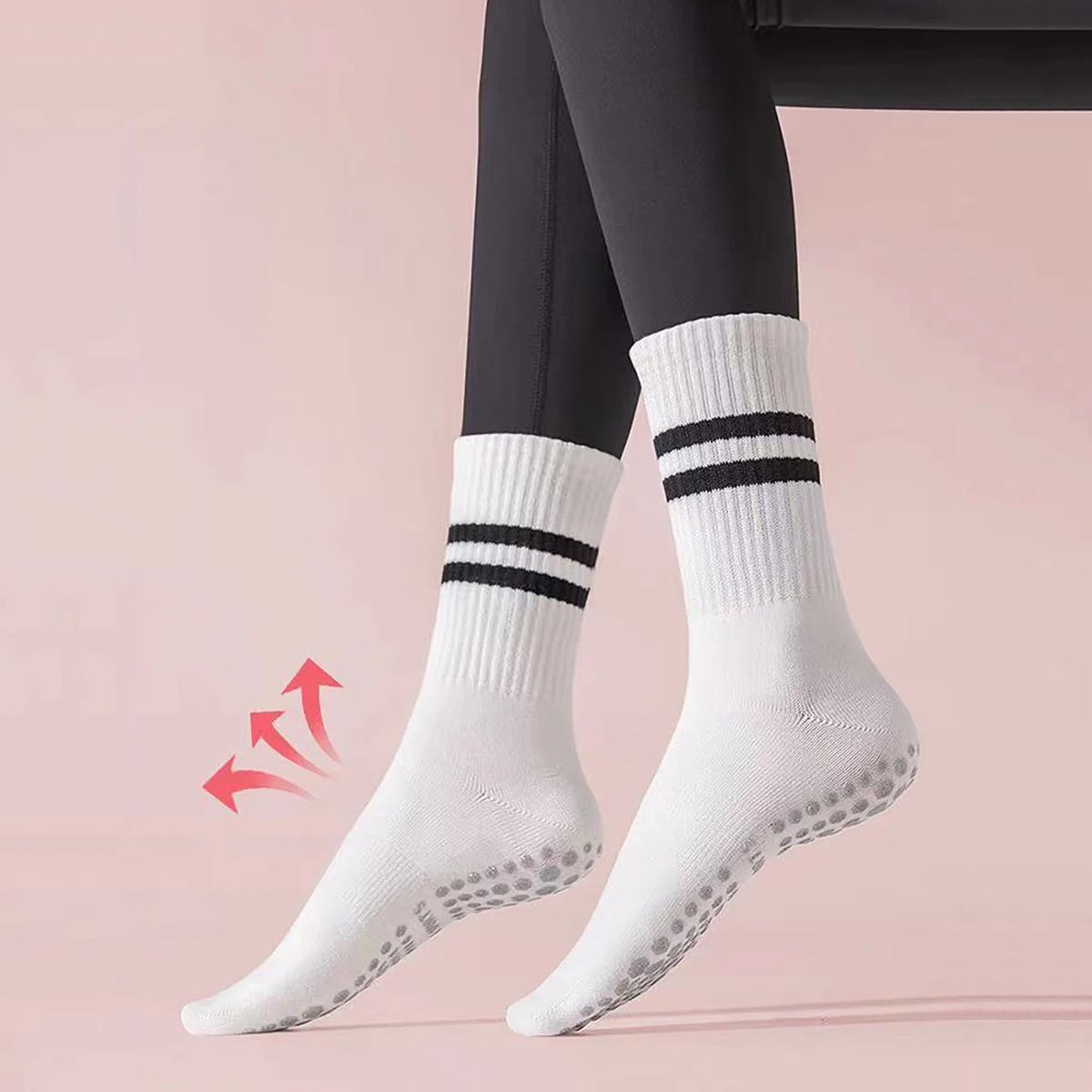 3 Pairs Long Yoga Socks with G - Youtube Yoga Pilates review and price