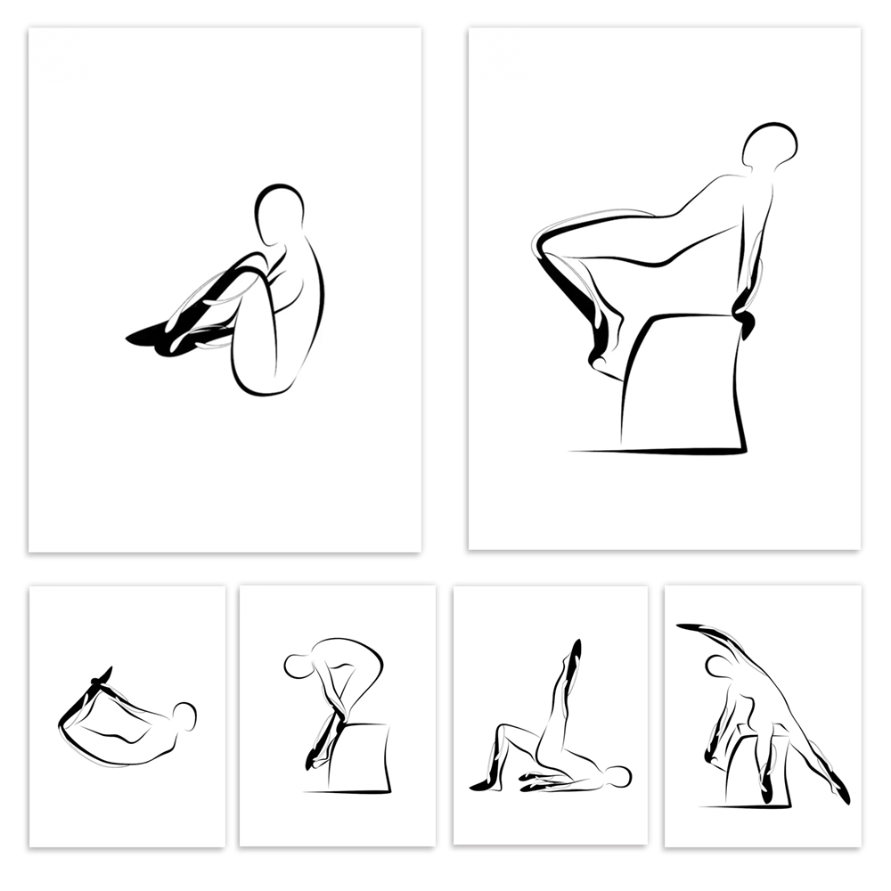 Pilates posters, Pilates push- - Pilates Yoga Room review and price
