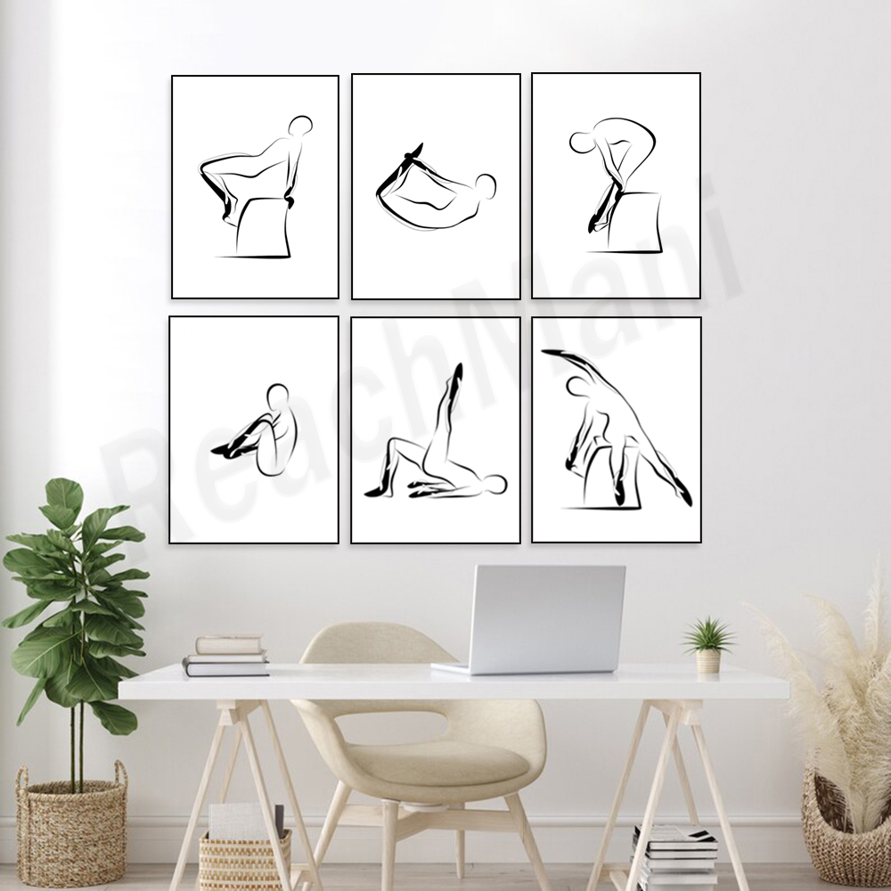 Pilates posters, Pilates push- - Pilates Yoga Room review and price