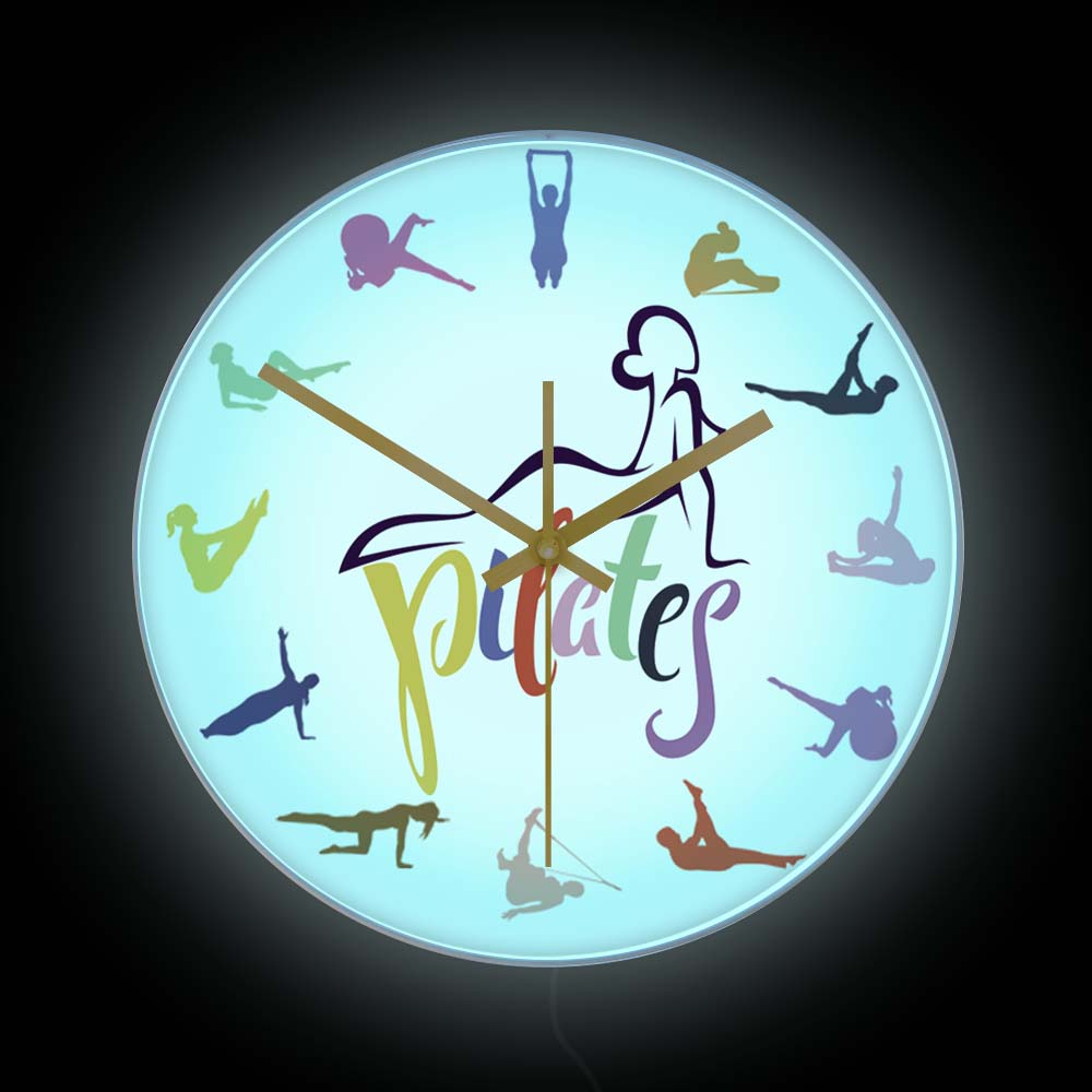 Pilates Pose Colorful Print Wa - Pilates Yoga Room review and price