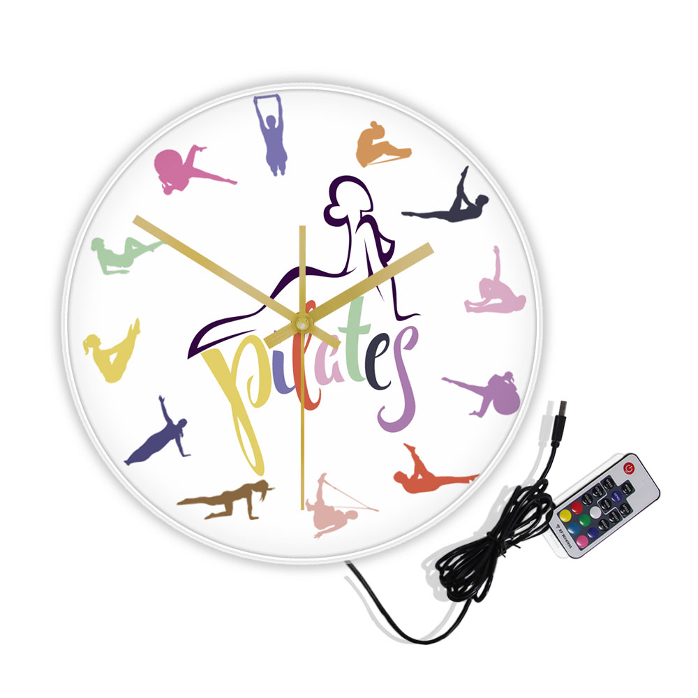 Pilates Pose Colorful Print Wa - Pilates Yoga Room review and price