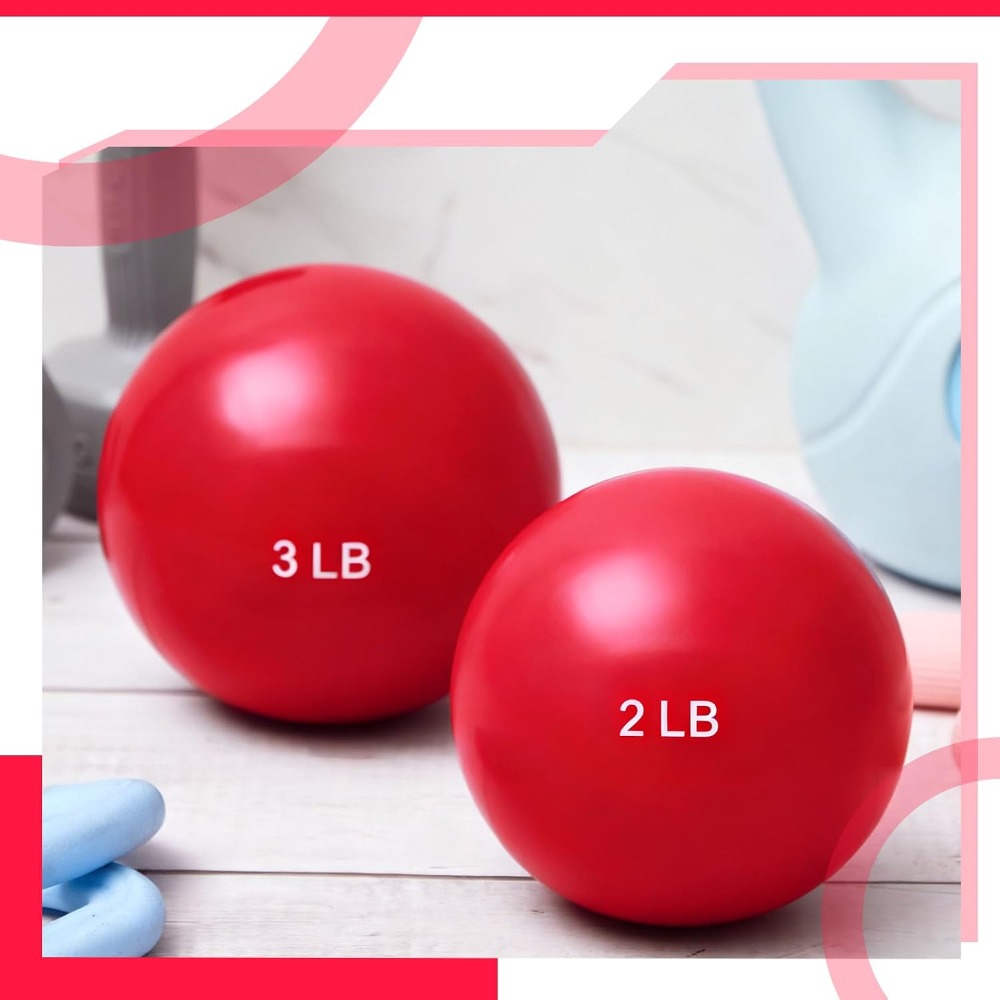 1lb-5lb Weighted Toning Balls  - Pilates Toning Ball review and price