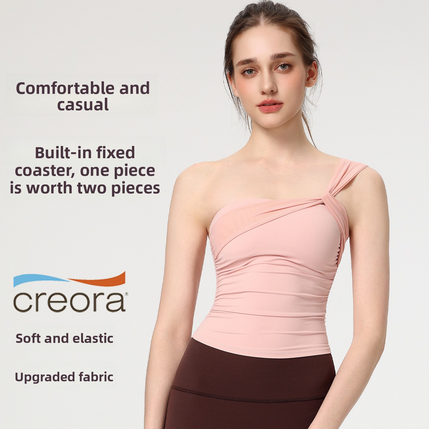 Women's Sexy Sloping Shoulder  - Youtube Yoga Pilates review and price