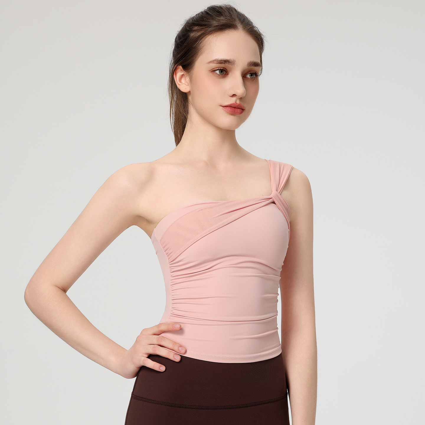 Women's Sexy Sloping Shoulder  - Youtube Yoga Pilates review and price