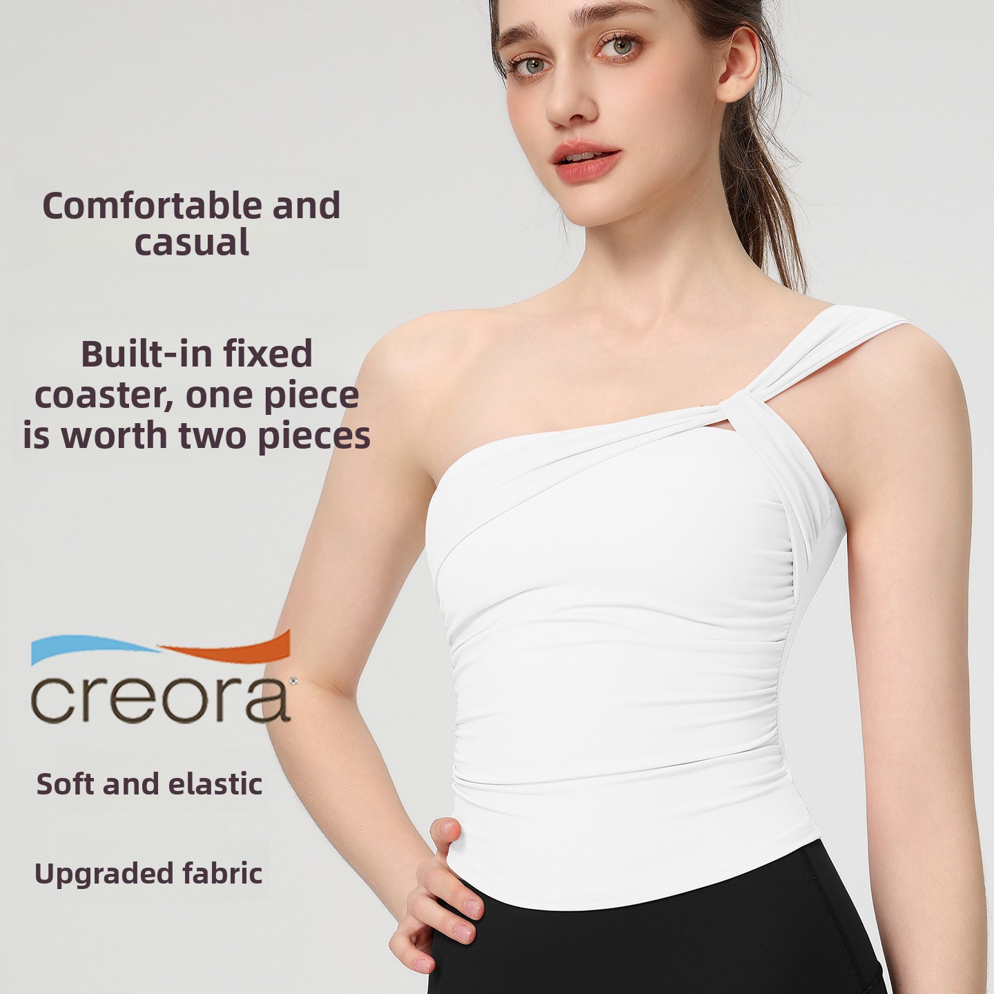 Women's Sexy Sloping Shoulder  - Youtube Yoga Pilates review and price