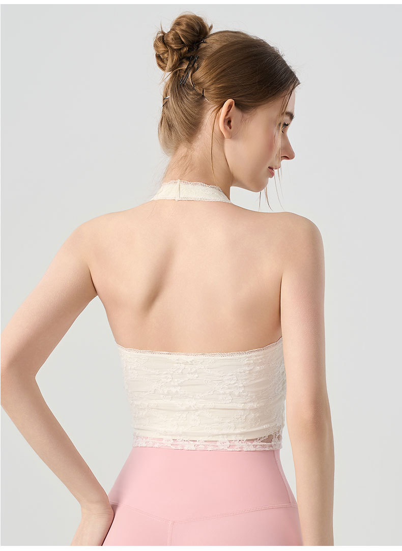 Sexy Woman Halter V-neck Lace  - Pilates Yoga Training review and price