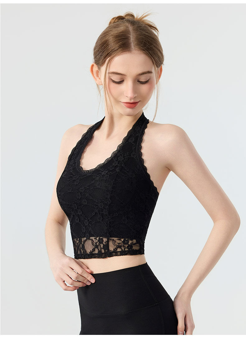Sexy Woman Halter V-neck Lace  - Pilates Yoga Training review and price