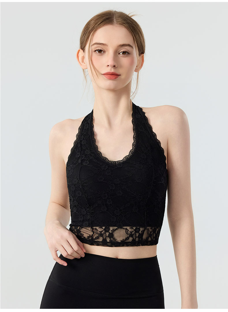 Sexy Woman Halter V-neck Lace  - Pilates Yoga Training review and price