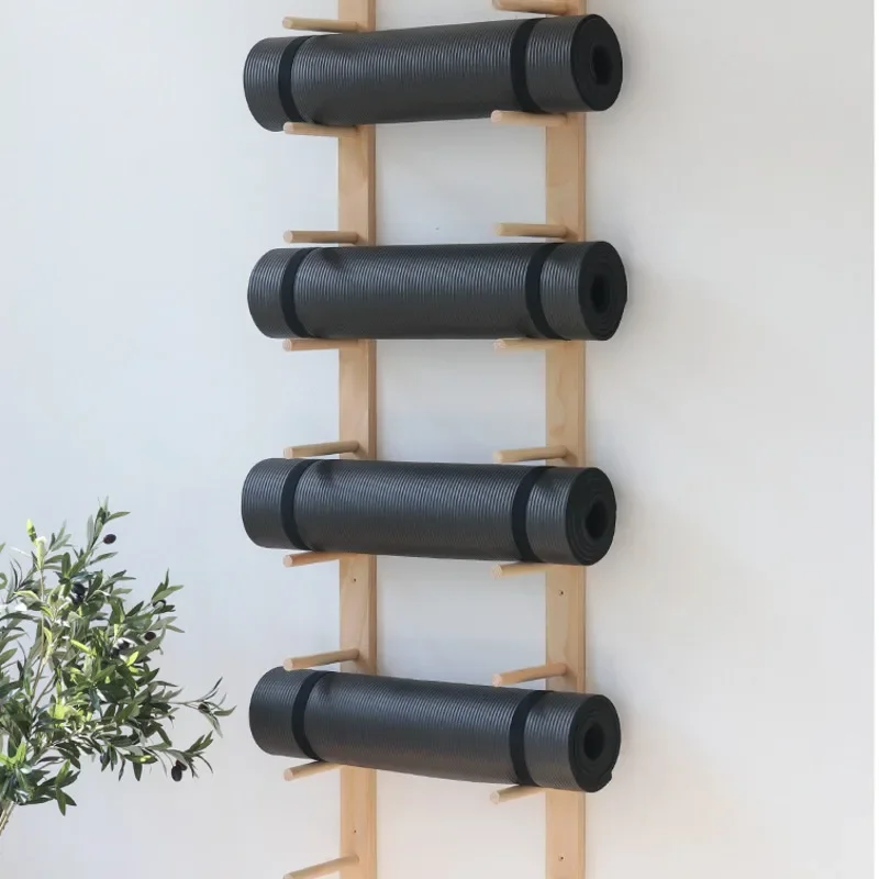 Solid Wood Yoga Mat Storage Or - Pilates Yoga Room review and price